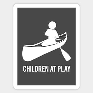 Canoeing Children at Play Sticker